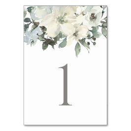 Numeração De Mesa Casamento Floral Greenery de Ivory Sage