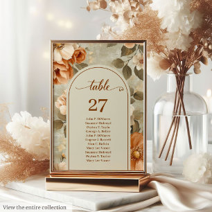 Numeração De Mesa Casamento Floral Marfim Terracota Sage Boho Chic