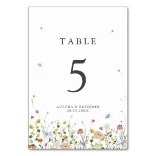 Numeração De Mesa Casamento Floral Minimalista do Jardim de primaver