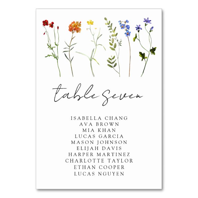 Numeração De Mesa Casamento Floral Mínimo de Orgulho gay LGBTQ de Fl (Frente)