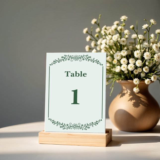 Numeração De Mesa Casamento Floral Monocromático Russo (Criador carregado)
