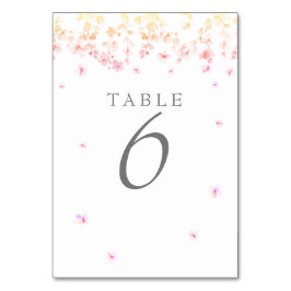 Numeração De Mesa Casamento Floral Peach Blossom