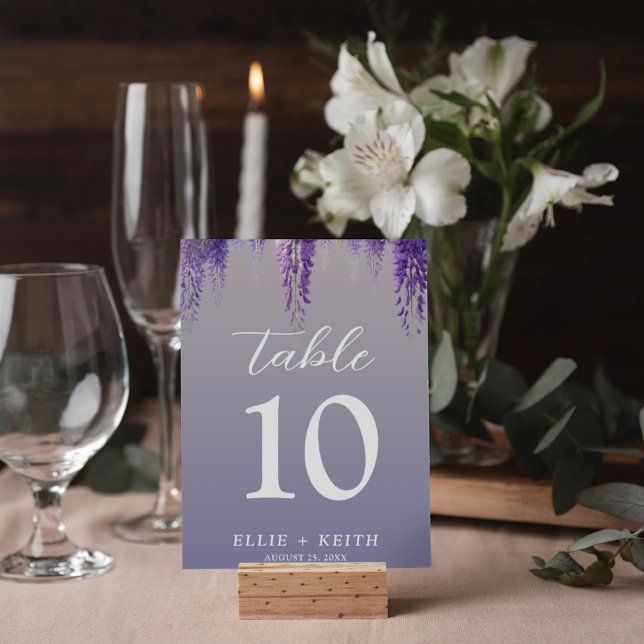 Numeração De Mesa Casamento Floral Puro Com Gradiente Quente (Criador carregado)