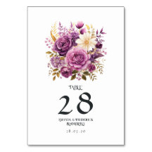 Casamento Floral Roxo e Dourado