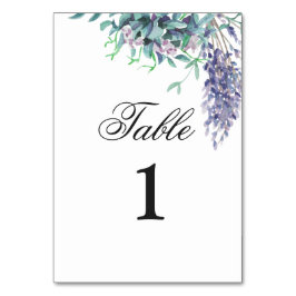 Numeração De Mesa Casamento floral roxo e turquesa. Jardim de lavand