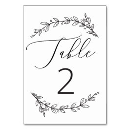 Numeração De Mesa Casamento floral rústico em preto e branco