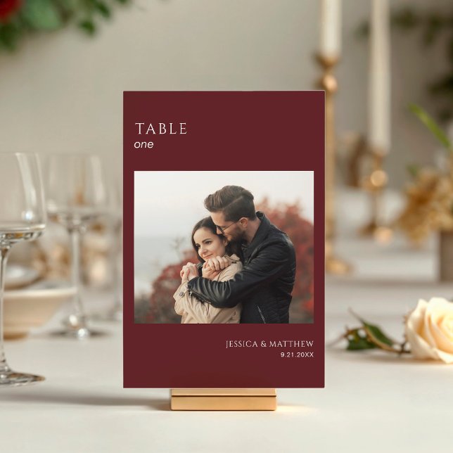 Numeração De Mesa Casamento Foto Boho Borgonha (Criador carregado)