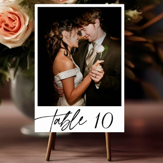 Numeração De Mesa Casamento Fotográfico de Script de Caligrafia Eleg
