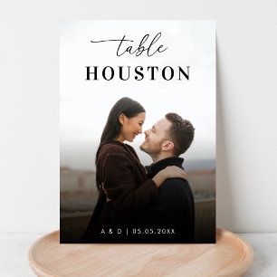 Numeração De Mesa Casamento Fotográfico do Nome de Destino do Tema V