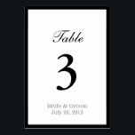 Numeração De Mesa Casamento frente e verso da beira corajosa simples<br><div class="desc">Números frente e verso da mesa da beira corajosa simples que Wedding cartões da mesa. 
 
 Aqui estão combinando produtos: 
 Cartão de RSVP 

 Carta do assento</div>