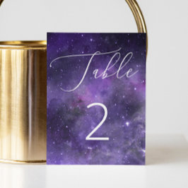 Numeração De Mesa Casamento Galáxia Elegante | Noite Espacial Celest