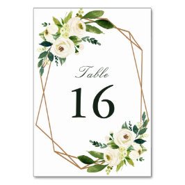 Numeração De Mesa Casamento geométrico com cor branca de marfim