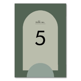 Numeração De Mesa Casamento Geométrico do Arco Verde do Mosto Modern