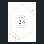 Numeração De Mesa Casamento Geométrico Dourado<br><div class="desc">Cartões de números de tabela de casamento com quadro geométrico dourado personalizável para suas especificações de evento.</div>