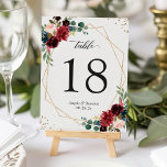 Numeração De Mesa Casamento Geométrico Dourado Azul Floral Azul<br><div class="desc">Cartão de Número de Tabela de Casamento de Frame Geométrico Dourada Floral Azul Vermelho Brilhante Azul e Vermelho Brilhante. (1) Personalize este modelo um por um (por exemplo, do número 1 a xx) e adicione cada placa numérica separadamente ao seu carrinho. (2) Para mais personalização, clique no link "personalizar mais"...</div>