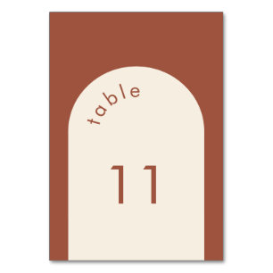 Numeração De Mesa Casamento Geométrico Mínimo do Terraço Terracotta