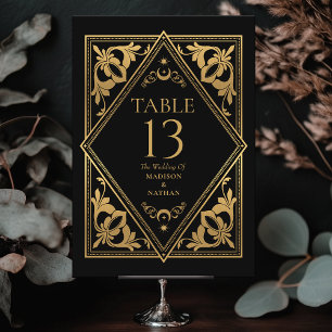 Numeração De Mesa Casamento Gótico Celestial Art Nouveau Tarot
