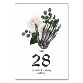 Numeração De Mesa Casamento Gótico Floral Branco