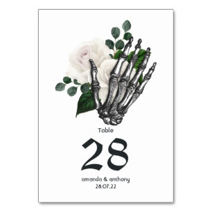Numeração De Mesa Casamento Gótico Floral Branco