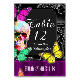 Numeração De Mesa Casamento gótico, preto e roxo
