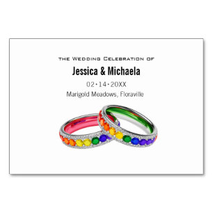 Numeração De Mesa Casamento horizontal  Entrelaçados no Orgulho