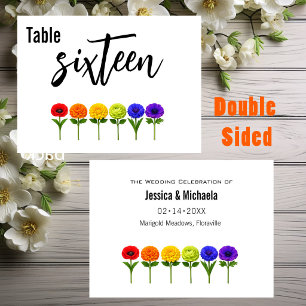 Numeração De Mesa Casamento horizontal 🌈 Floresçam Juntos 