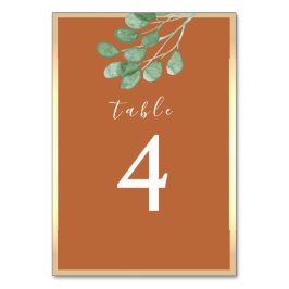 Numeração De Mesa Casamento Laranja Queimada