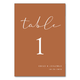 Numeração De Mesa Casamento Laranja Queimado de Fall Boho