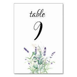 Numeração De Mesa Casamento lavanda Eucalyptus Purple Flowers
