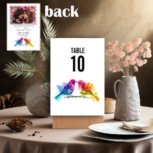 Numeração De Mesa Casamento LGBTQ+ Casais de Amor sob o Arco-íris