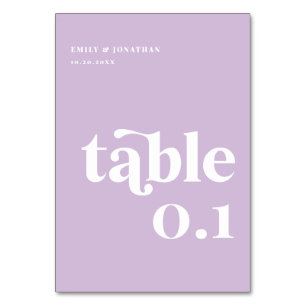 Numeração De Mesa Casamento Lilás Roxo Luz de Verão