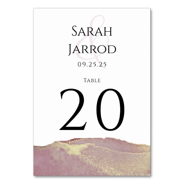 Numeração De Mesa Casamento Magenta Moderno Viva (Frente)