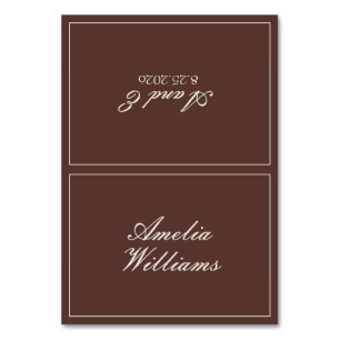 Numeração De Mesa Casamento Marrom Chocolate Antigo Luxuoso