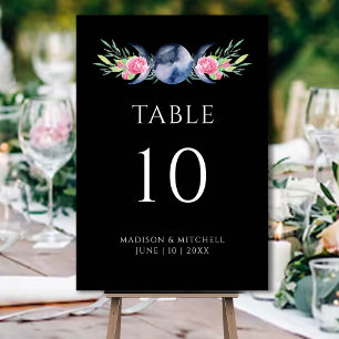 Numeração De Mesa Casamento Metafísico Floral de Rosas Rosa de Fase