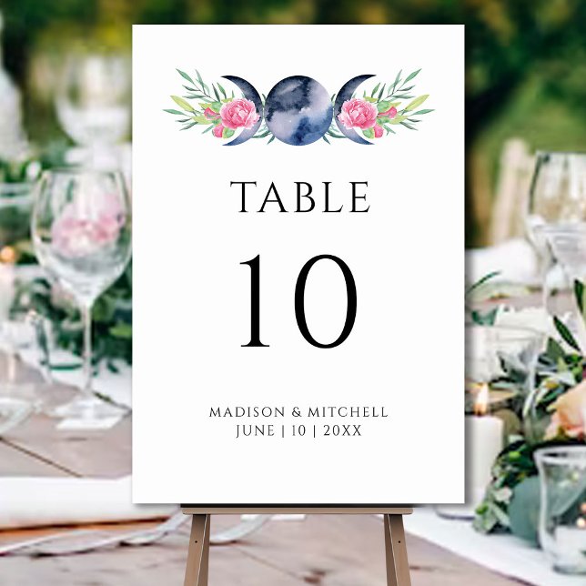 Numeração De Mesa Casamento Metafísico Floral de Rosas Rosa de Fase  (Criador carregado)