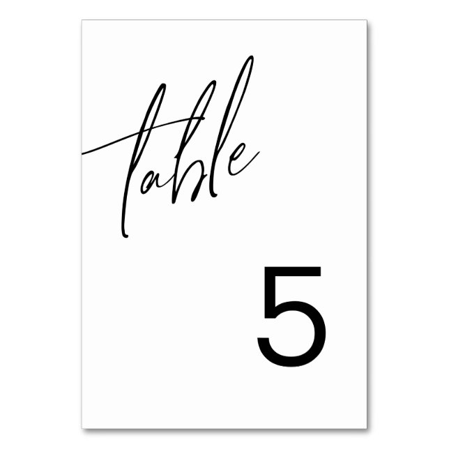 Numeração De Mesa Casamento Minimalista (Frente)