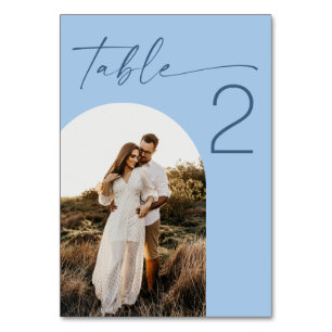 Numeração De Mesa Casamento Minimalista Azul Céu Pastel Foto do Ar