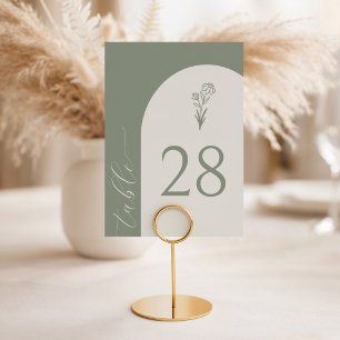 Numeração De Mesa Casamento Minimalista Boho Botânico Salvia