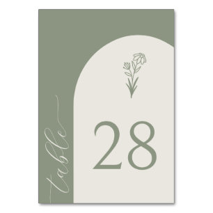 Numeração De Mesa Casamento Minimalista Boho Botânico Salvia