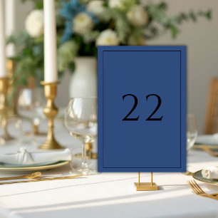 Numeração De Mesa Casamento Minimalista Elegante Azul