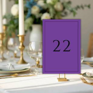 Numeração De Mesa Casamento Minimalista Elegante Roxo