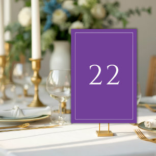 Numeração De Mesa Casamento Minimalista Elegante Roxo