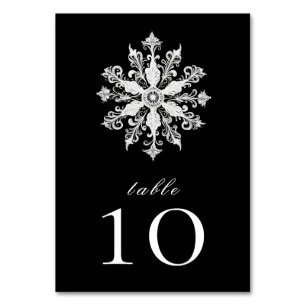 Numeração De Mesa Casamento Minimalista em Floco de Neve Branco