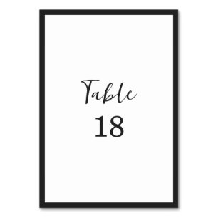 Numeração De Mesa Casamento Minimalista Tipografia Moderna