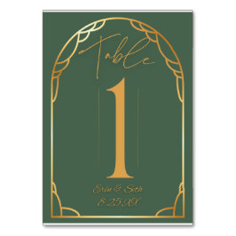 Numeração De Mesa Casamento Mínimo de Arch Moderno | Azeite e Dourad