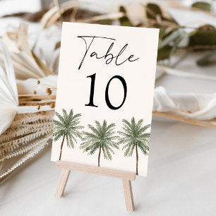 Numeração De Mesa Casamento Mínimo de Árvore Palm