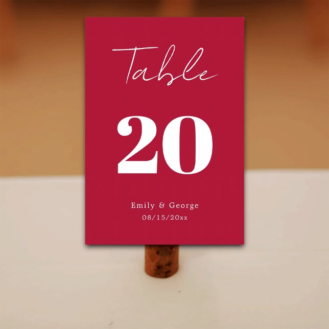 Numeração De Mesa Casamento Mínimo do Script Simples Moderno Viva Ma (Criador carregado)