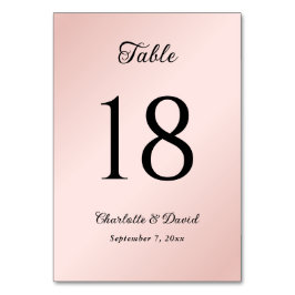Numeração De Mesa Casamento Mínimo Elegante Negra