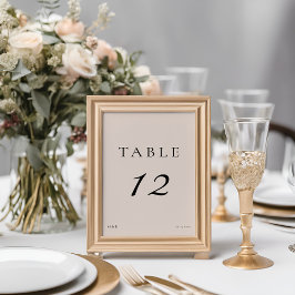 Numeração De Mesa Casamento Mínimo Elegante, Rosa Dusty Script Moder
