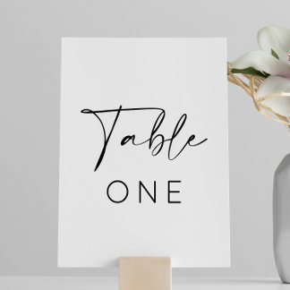 Numeração De Mesa Casamento Mínimo Monocromático Simples